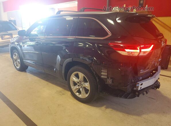 5TDDZRFH9JS495497 2018 TOYOTA HIGHLANDER Black Tył lewy