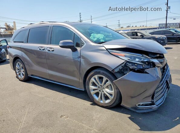 5TDERKEC7NS095350 2022 TOYOTA SIENNA Серый Передняя правая четверть