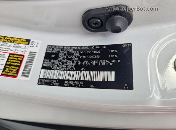 5TDERKEC8PS165571 2023 TOYOTA SIENNA Белый Вид подкапотного пространства