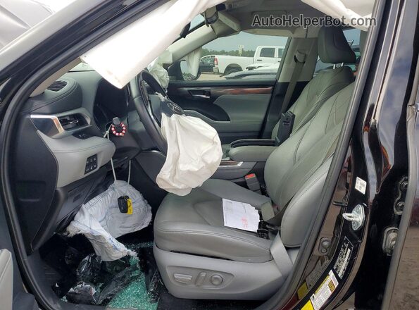 5TDFARAH8MS006079 2021 TOYOTA HIGHLANDER Blue წინა სალონის ხედი