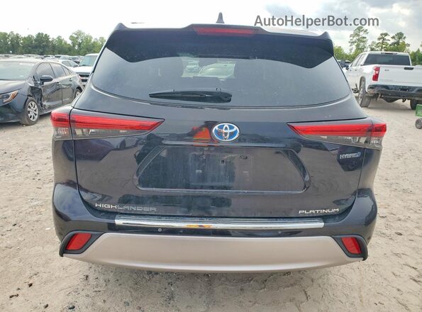 5TDFARAH8MS006079 2021 TOYOTA HIGHLANDER Blue უკანა ხედი