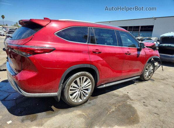 5TDFZRAH4MS053568 2021 TOYOTA HIGHLANDER Red უკანა მარჯვენა