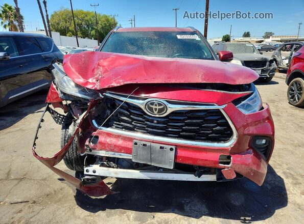 5TDFZRAH4MS053568 2021 TOYOTA HIGHLANDER Red წინა ხედი
