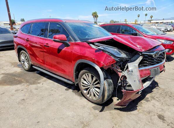 5TDFZRAH4MS053568 2021 TOYOTA HIGHLANDER Red წინა მარჯვენა