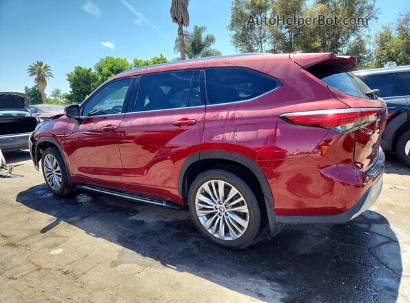 5TDFZRAH4MS053568 2021 TOYOTA HIGHLANDER Red უკანა მარცხენა