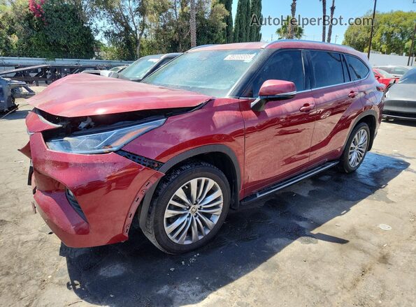 5TDFZRAH4MS053568 2021 TOYOTA HIGHLANDER Red 
