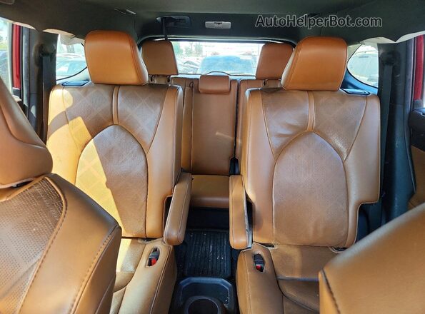 5TDFZRAH4MS053568 2021 TOYOTA HIGHLANDER Red უკანა სავარძლების ხედი