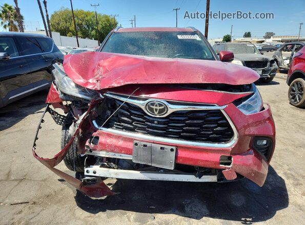5TDFZRAH4MS053568 2021 TOYOTA HIGHLANDER Red 