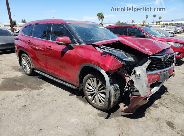 5TDFZRAH4MS053568 2021 TOYOTA HIGHLANDER Red 