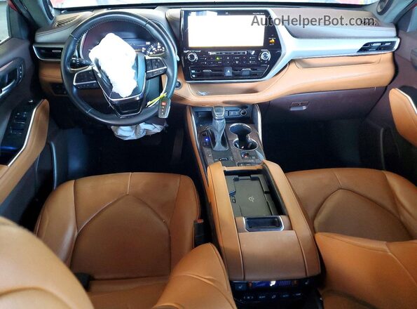 5TDFZRAH4MS053568 2021 TOYOTA HIGHLANDER Red წინა პანელის ხედი