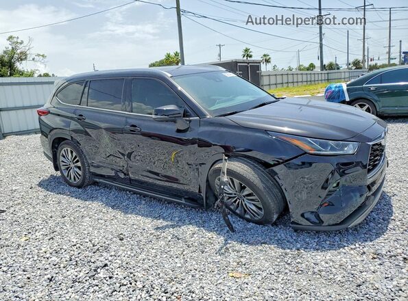 5TDFZRAH5LS002059 2020 TOYOTA HIGHLANDER Black Delantero derecho