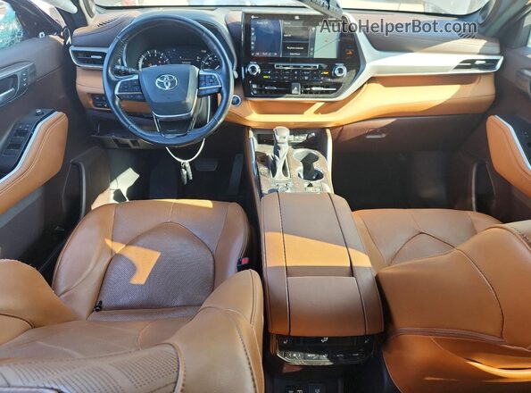 5TDFZRBH1MS159295 2021 TOYOTA HIGHLANDER Black Widok deski rozdzielczej
