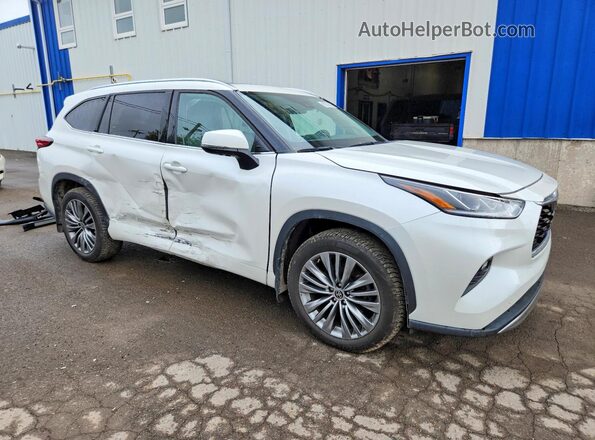 5TDFZRBH2MS129156 2021 TOYOTA HIGHLANDER White Delantero derecho