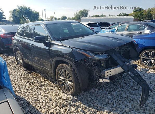 5TDFZRBH3LS056149 2020 TOYOTA HIGHLANDER Черный Передняя правая четверть