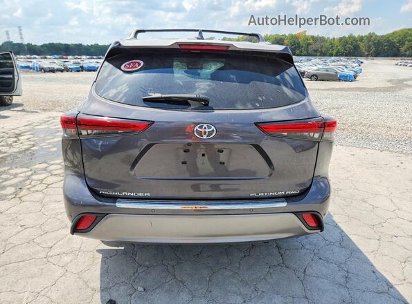 5TDFZRBH9NS229563 2022 TOYOTA HIGHLANDER Gray Vista trasera