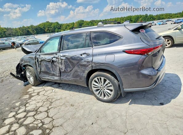 5TDFZRBH9NS229563 2022 TOYOTA HIGHLANDER Gray Trasero izquierdo