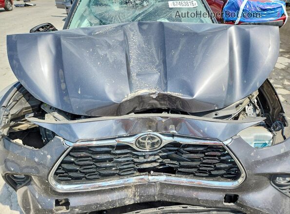 5TDFZRBH9NS229563 2022 TOYOTA HIGHLANDER Gray Vista del compartimento del motor