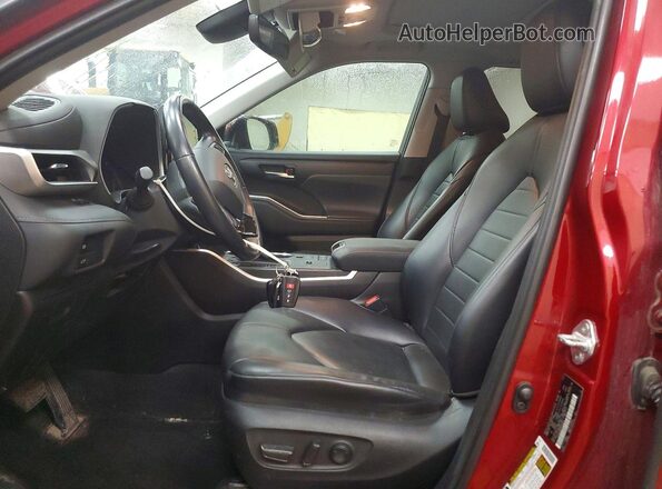 5TDGZRAH1MS063057 2021 TOYOTA HIGHLANDER Red წინა სალონის ხედი