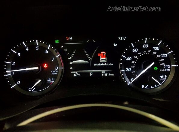 5TDGZRAH5MS080881 2021 TOYOTA HIGHLANDER Blue ხელსაწყოთა პანელის ხედი