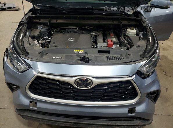 5TDGZRAH5MS080881 2021 TOYOTA HIGHLANDER Blue ძრავის განყოფილების ხედი