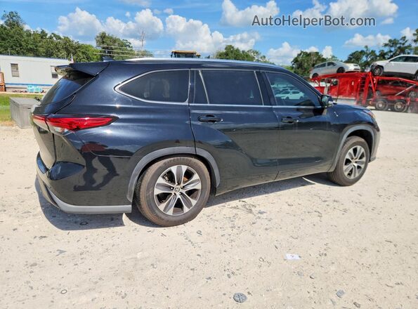 5TDGZRAH5MS519738 2021 TOYOTA HIGHLANDER Black უკანა მარჯვენა