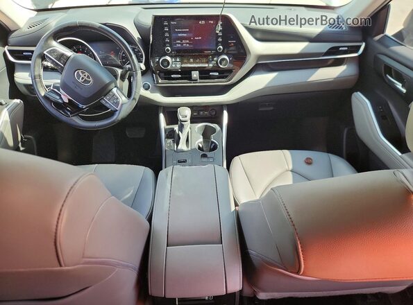 5TDGZRAH5MS519738 2021 TOYOTA HIGHLANDER Black წინა პანელის ხედი
