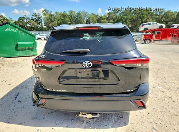 5TDGZRAH5MS519738 2021 TOYOTA HIGHLANDER Black უკანა ხედი