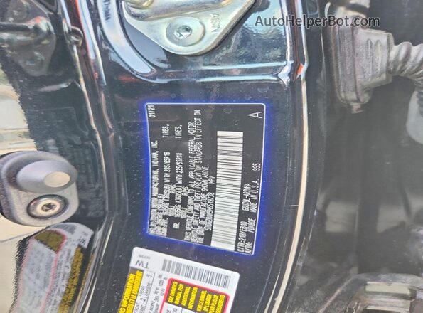 5TDGZRAH5MS519738 2021 TOYOTA HIGHLANDER Black VIN კოდის სტიკერის ხედი