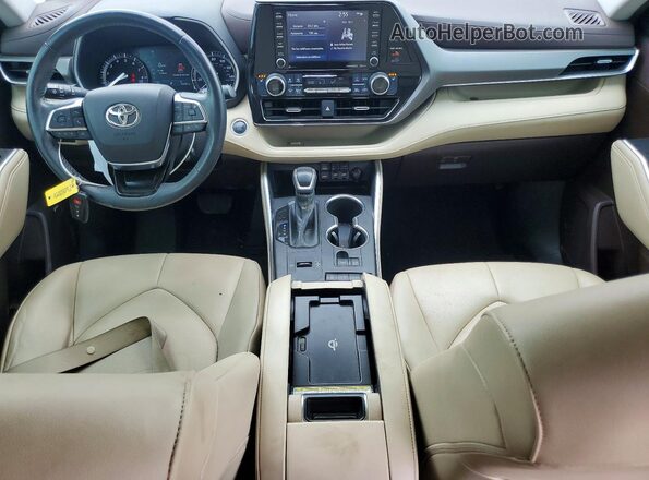 5TDGZRAH5MS537303 2021 TOYOTA HIGHLANDER Burgundy Вид панелі приладів