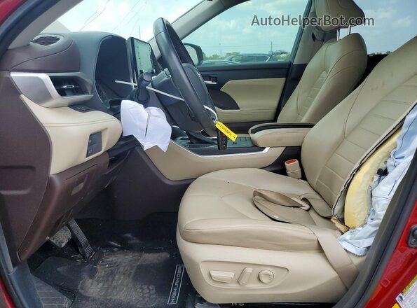 5TDGZRAH5MS537303 2021 TOYOTA HIGHLANDER Burgundy Вид салону спереду