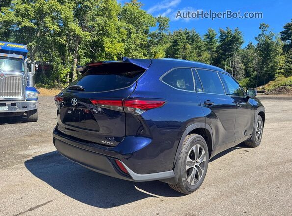 5TDGZRBH0MS545615 2021 TOYOTA HIGHLANDER Blue Widok z przodu