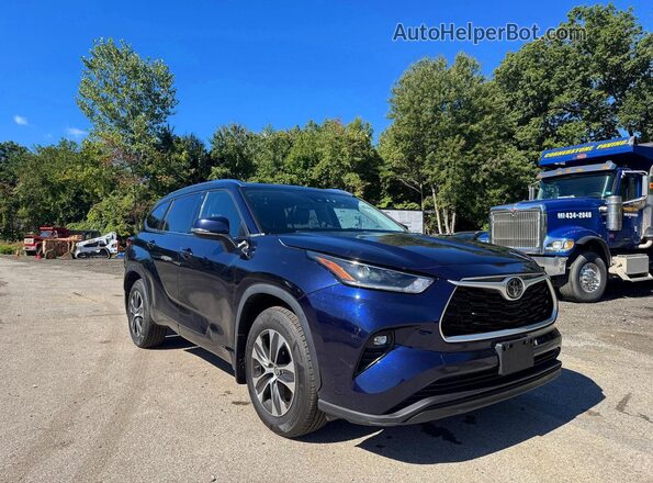 5TDGZRBH0MS545615 2021 TOYOTA HIGHLANDER Blue Tył lewy