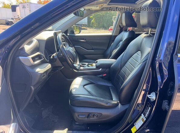 5TDGZRBH0MS545615 2021 TOYOTA HIGHLANDER Blue Widok naklejki z numerem VIN
