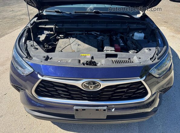 5TDGZRBH0MS545615 2021 TOYOTA HIGHLANDER Blue Widok deski rozdzielczej