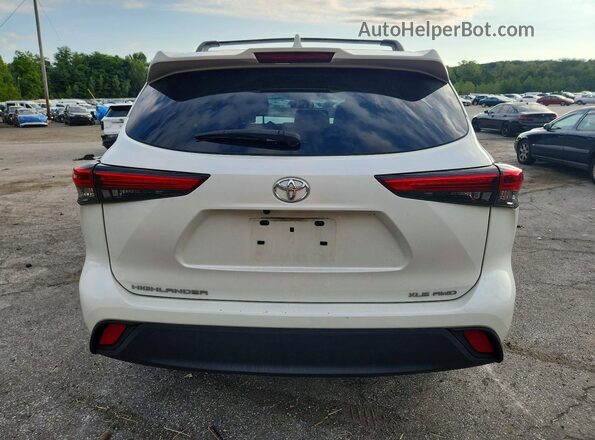 5TDGZRBH1MS532033 2021 TOYOTA HIGHLANDER White Вид ззаду