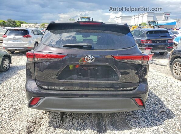 5TDGZRBH4MS112959 2021 TOYOTA HIGHLANDER Black Rear view