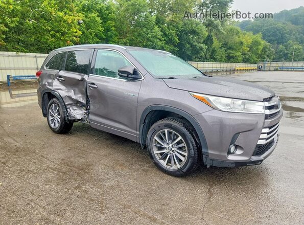 5TDJGRFH6HS031795 2017 TOYOTA HIGHLANDER Gray Delantero derecho