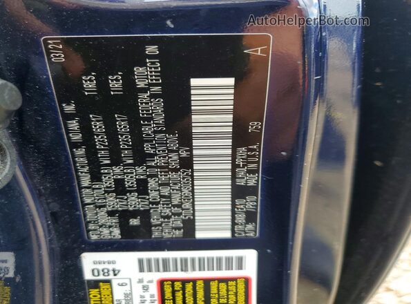 5TDJRKEC6MS035752 2021 TOYOTA SIENNA Blue VIN կոդի պիտակի տեսք