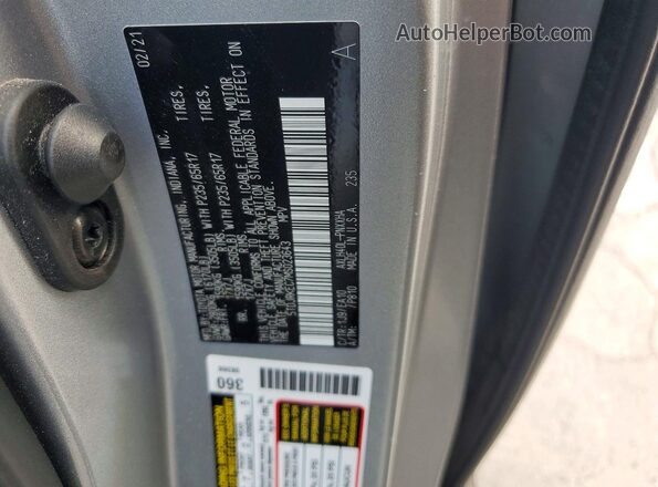5TDJRKEC7MS023643 2021 TOYOTA SIENNA Silver Widok naklejki z numerem VIN
