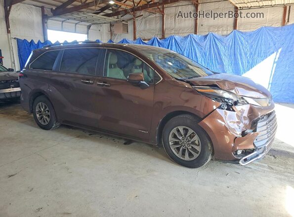 5TDJRKEC8MS019794 2021 TOYOTA SIENNA Brown წინა მარჯვენა