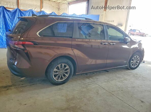 5TDJRKEC8MS019794 2021 TOYOTA SIENNA Brown უკანა მარჯვენა