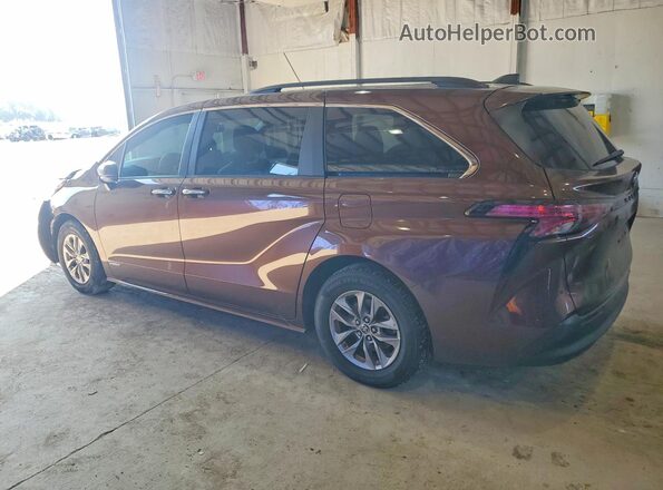 5TDJRKEC8MS019794 2021 TOYOTA SIENNA Brown უკანა მარცხენა