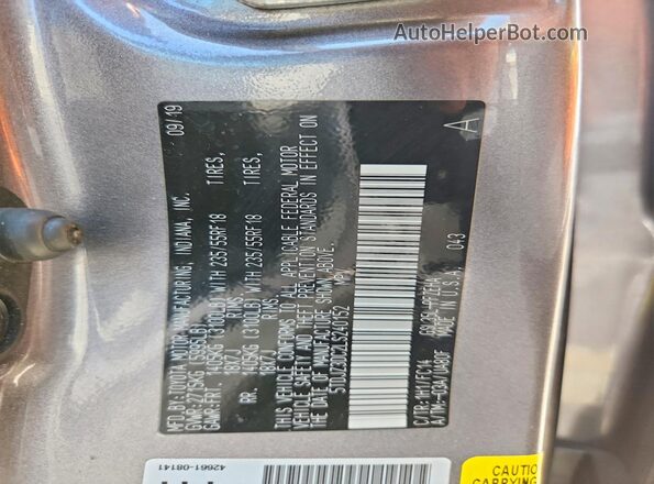 5TDJZ3DC2LS240152 2020 TOYOTA SIENNA Gray 360 interior view