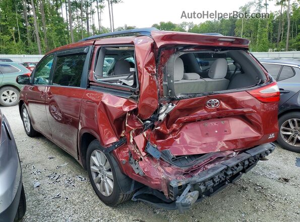 5TDJZ3DC9HS156286 2017 TOYOTA SIENNA Red Rear left