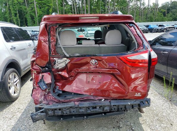 5TDJZ3DC9HS156286 2017 TOYOTA SIENNA Red Rear view