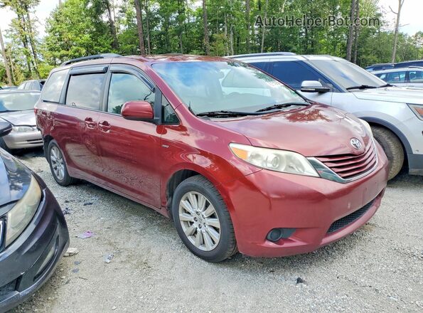 5TDJZ3DC9HS156286 2017 TOYOTA SIENNA Red Front right