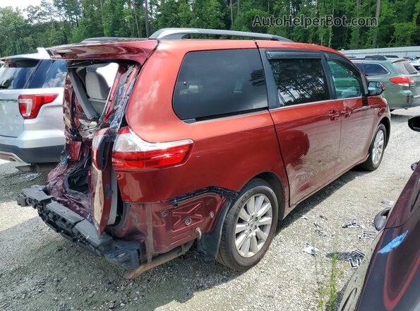 5TDJZ3DC9HS156286 2017 TOYOTA SIENNA Red Rear right