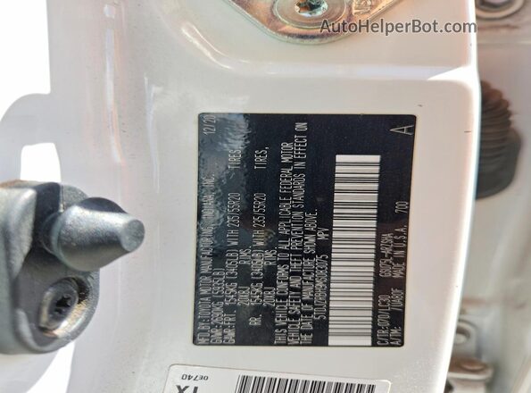 5TDJZRBH9MS083075 2021 TOYOTA HIGHLANDER Белый Вид подкапотного пространства