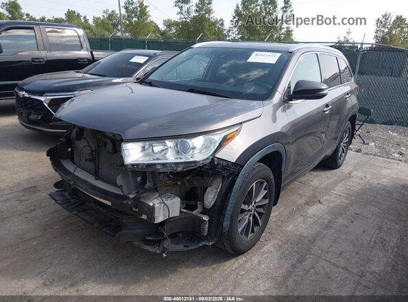 5TDJZRFH0JS534321 2018 TOYOTA HIGHLANDER Gray Առջևի ձախ երեք քառորդ տեսարան