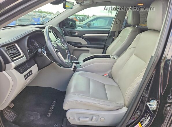 5TDJZRFH2KS624541 2019 TOYOTA HIGHLANDER Черный Вид салона спереди